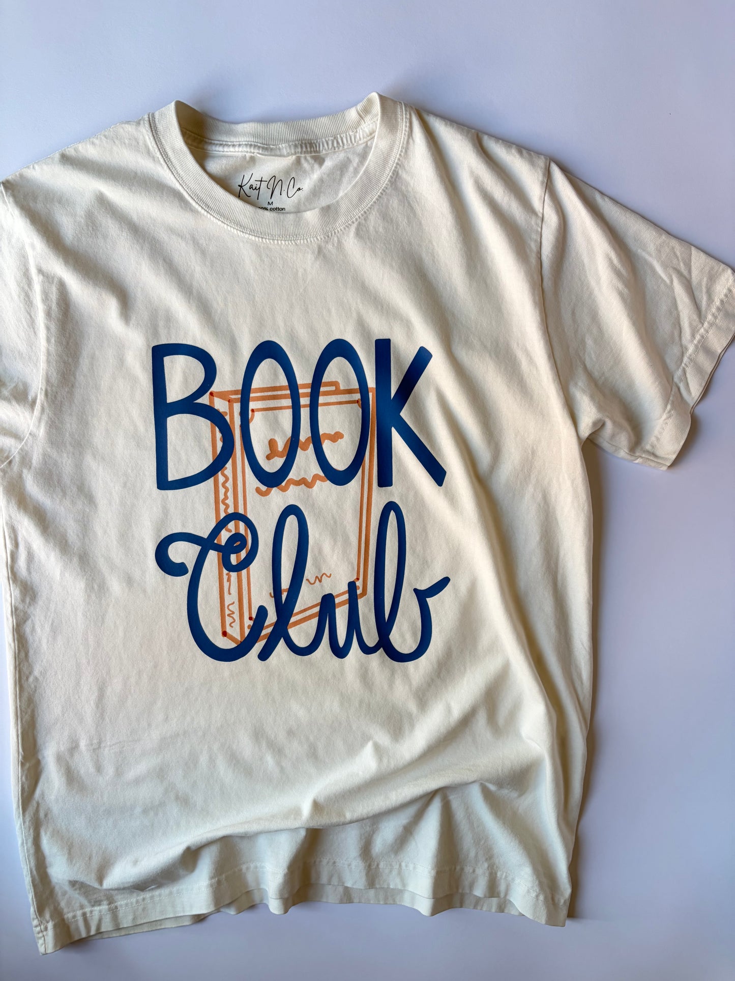 Book Club on Adult Vintage White Short Sleeve Tee