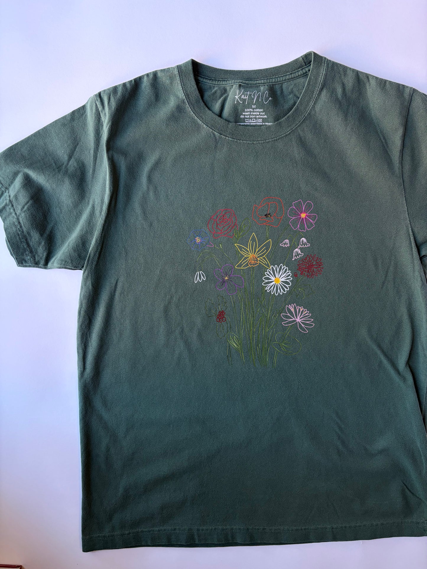 Grow Together on Adult Vintage Washed Pine Short Sleeve Tee