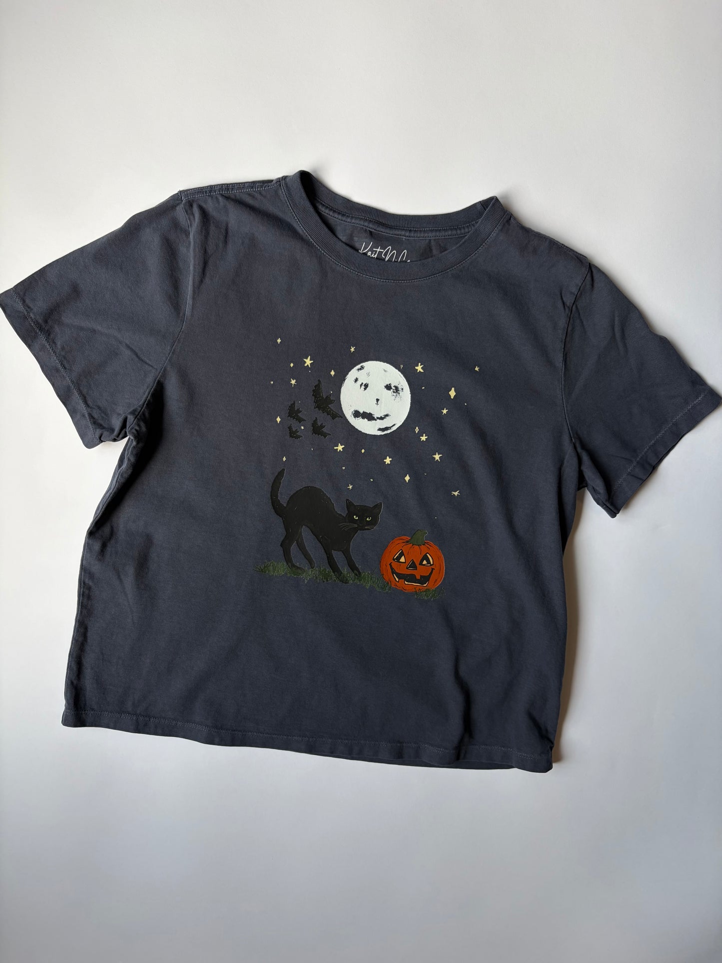 Autumn After Dark Adult Washed Navy Short Sleeve Tee