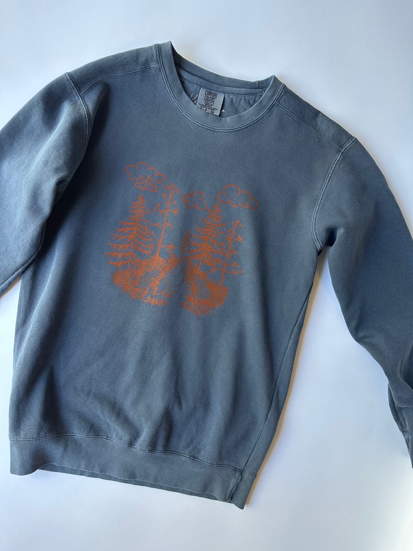 Nature Path on Denim Sweater