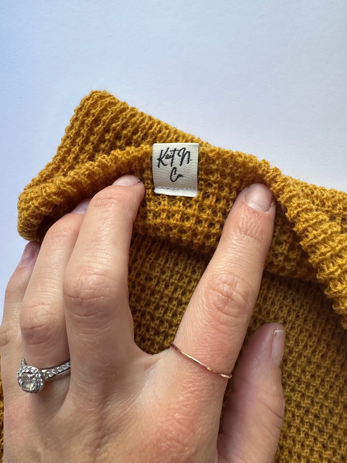 Beanie Cuff on Honey Waffle Knit Beanie