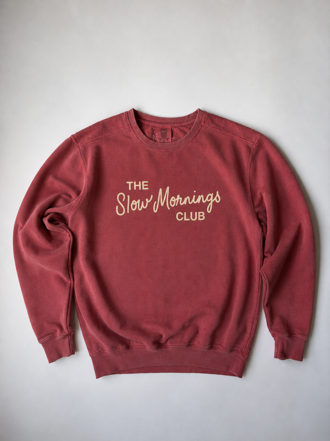 The Slow Mornings Club Adult Crimson Sweatshirt