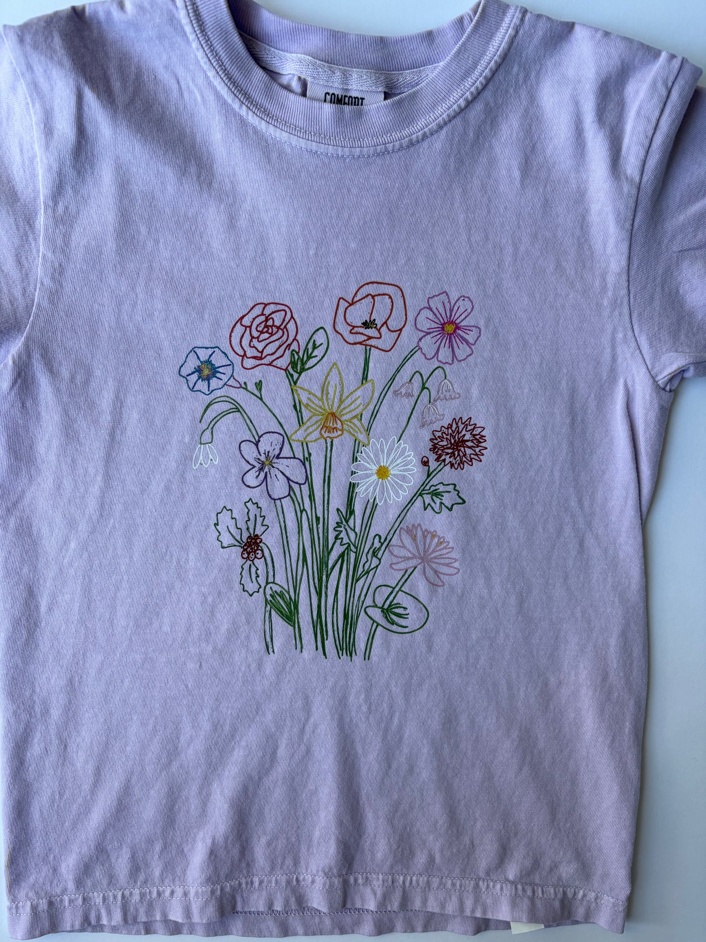 Grow Together on Youth Washed Bright Lavender Short Sleeve Tee