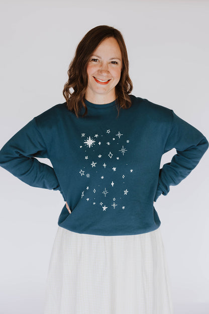 Starlight Sweater on Dark Teal