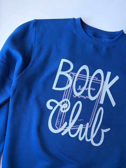 Book Club on Adult Royal Blue Sweatshirt