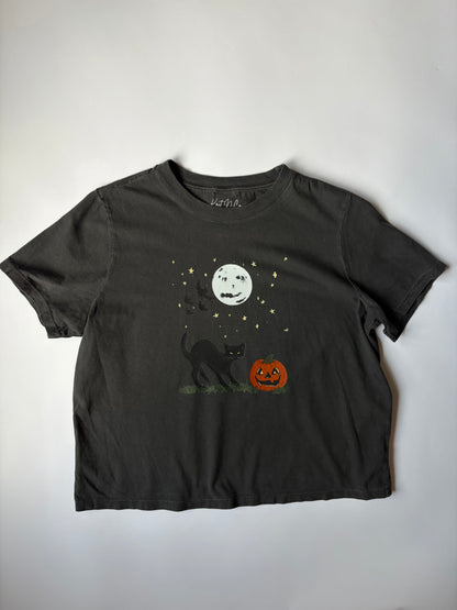 Autumn After Dark Adult Washed Black Short Sleeve Tee