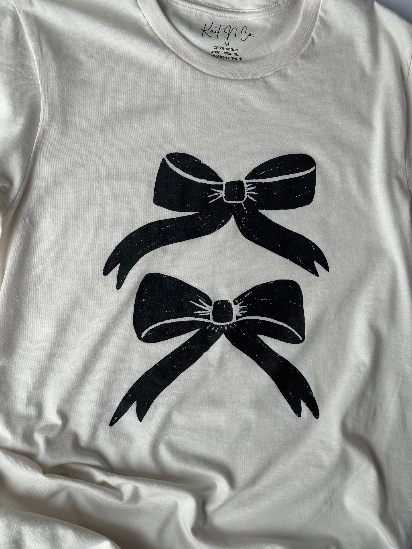 Black Bows in Vintage White