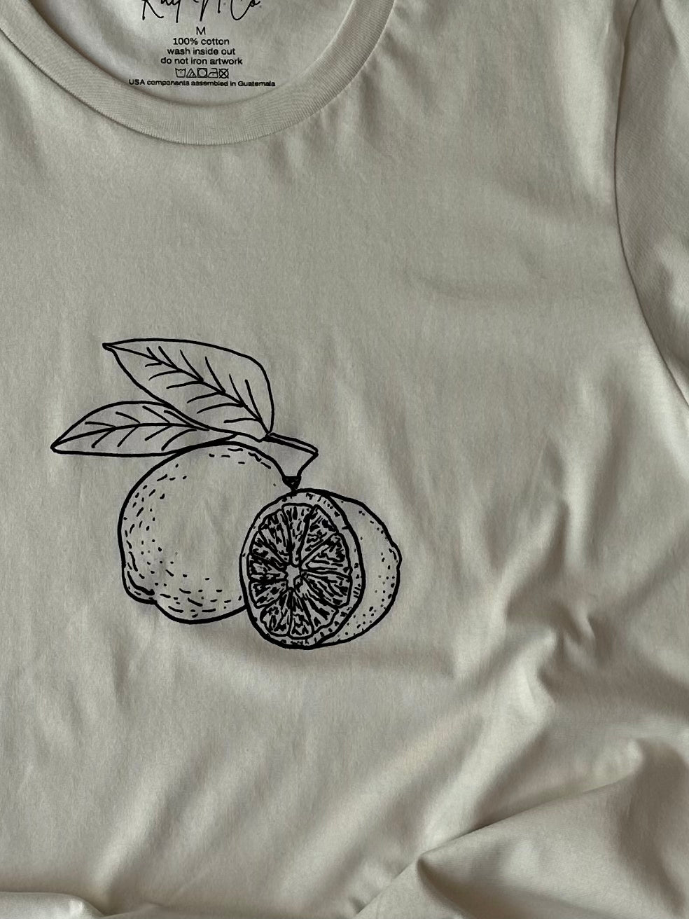 Lemon Tee on Vintage White