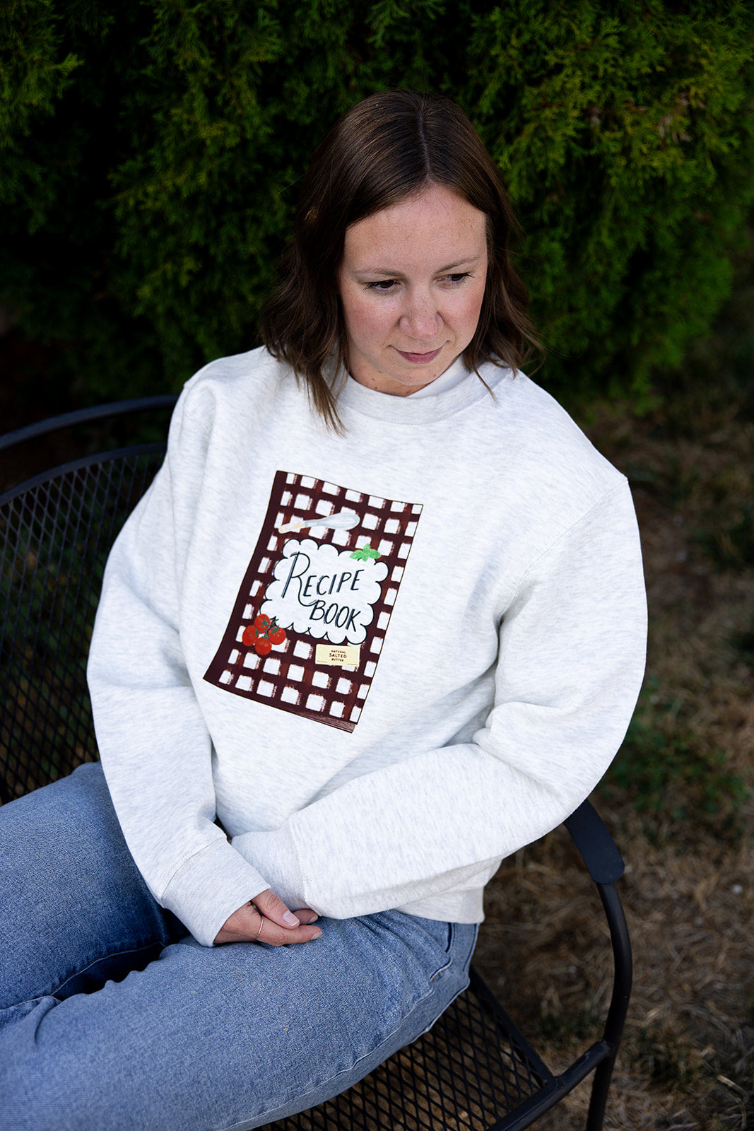 Recipe Book Adult Oatmeal Heather Sweatshirt