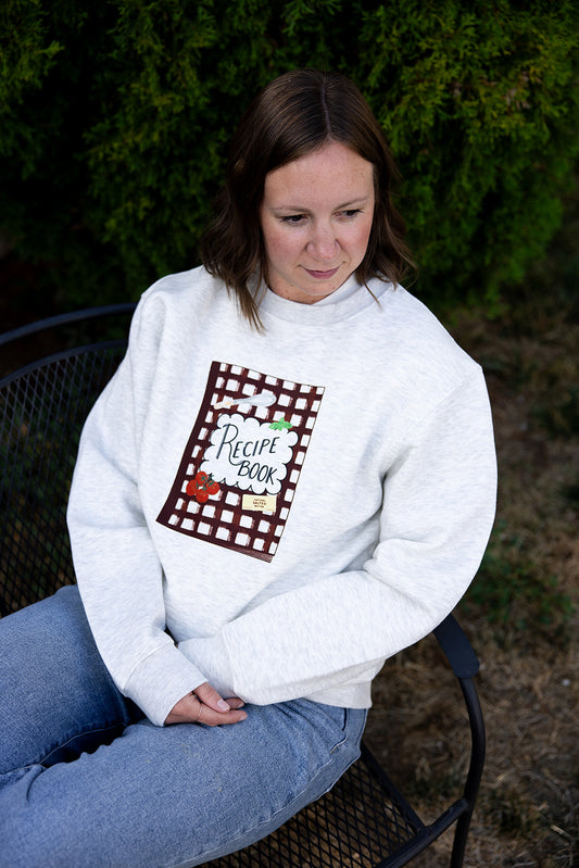 Recipe Book Adult Oatmeal Heather Sweatshirt