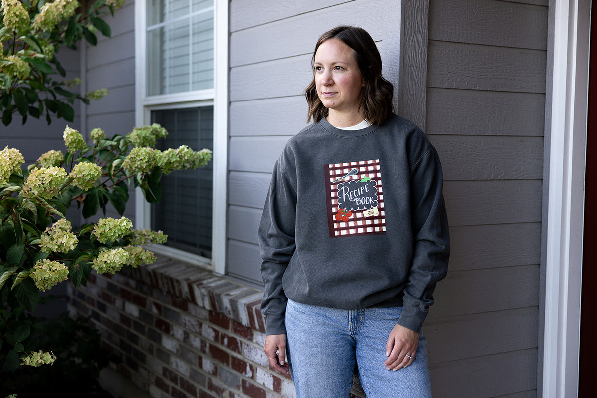 Recipe Book Adult Pepper Sweatshirt