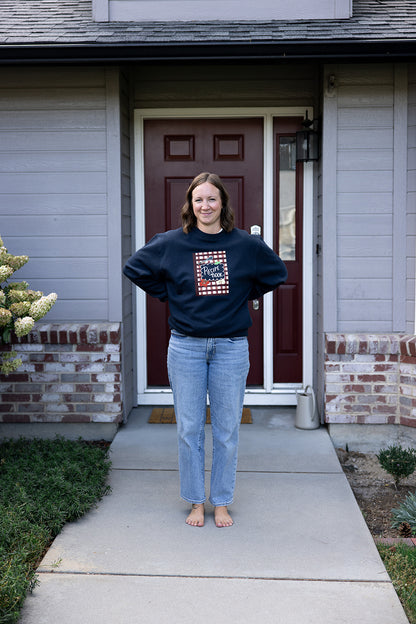 Recipe Book Adult Navy Sweatshirt