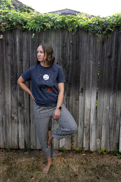 Autumn After Dark Adult Washed Navy Short Sleeve Tee