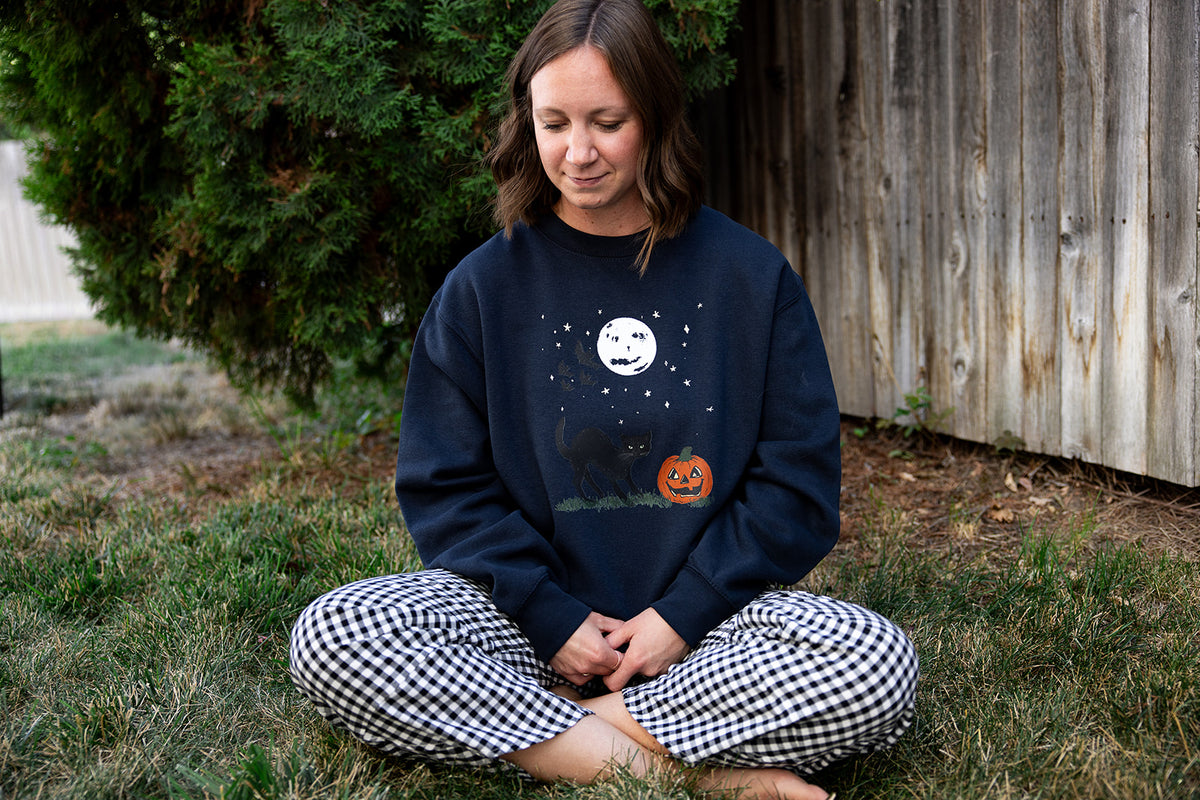 Autumn After Dark Adult Navy Sweatshirt