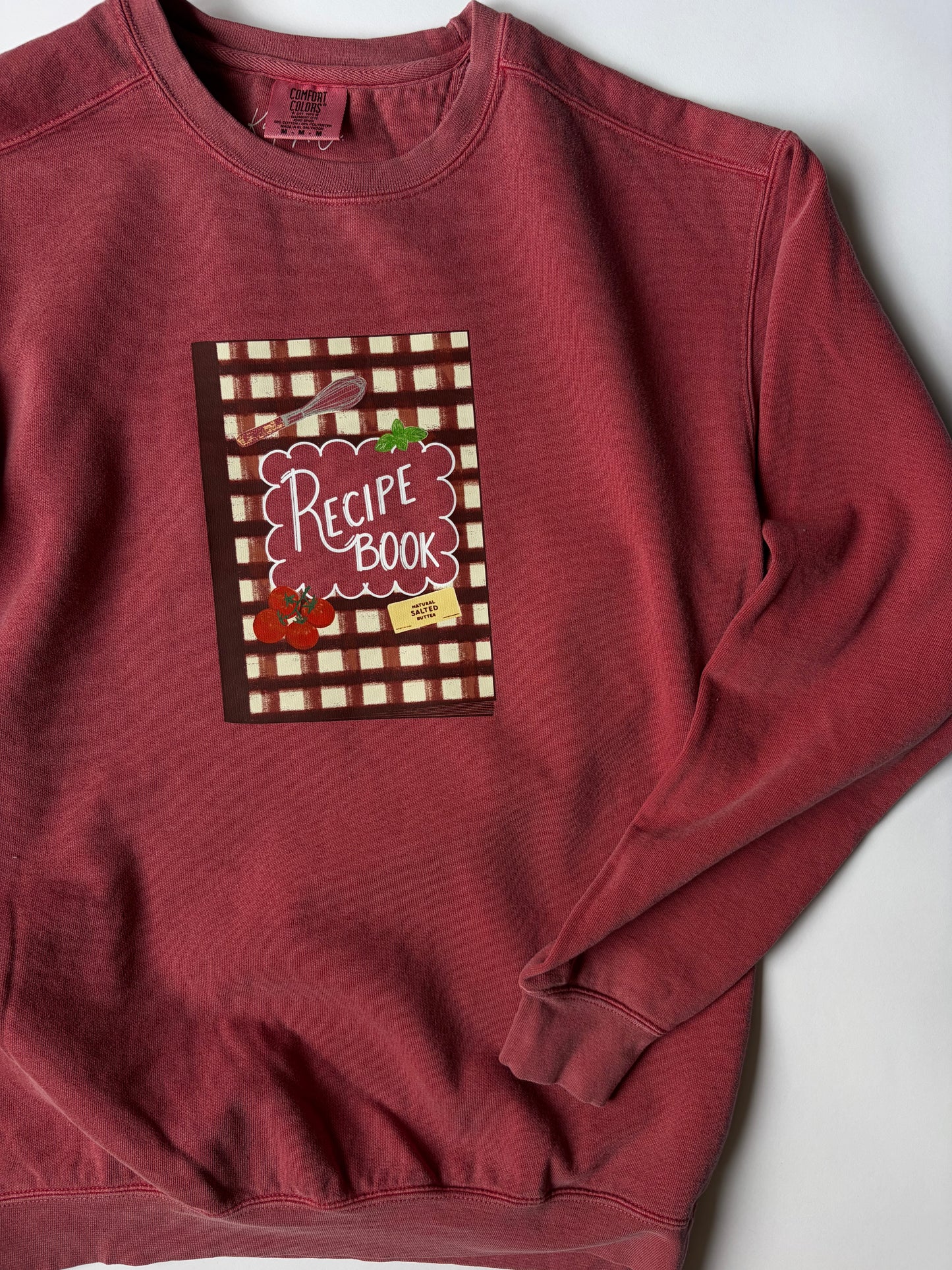 Recipe Book Adult Crimson Sweatshirt