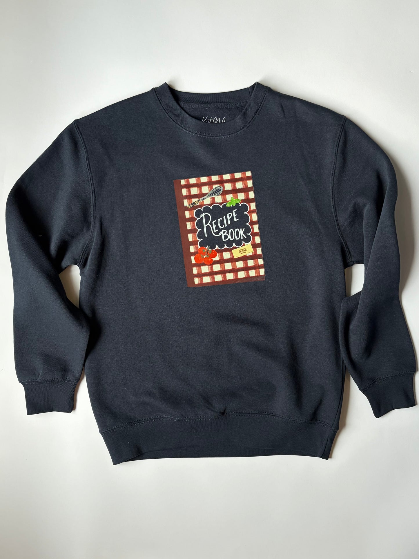 Recipe Book Adult Navy Sweatshirt