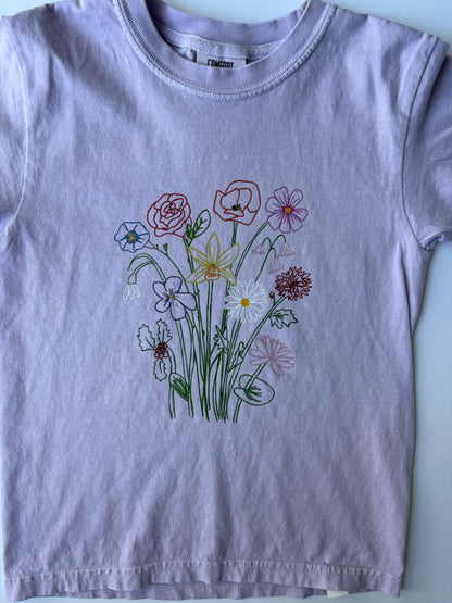 Grow Together on Youth Washed Bright Lavender Short Sleeve Tee