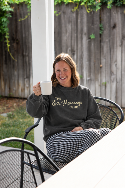 The Slow Mornings Club Adult Pepper Sweatshirt